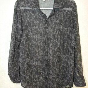 ☀️  Sheer Patterned Long Sleeve Button Up